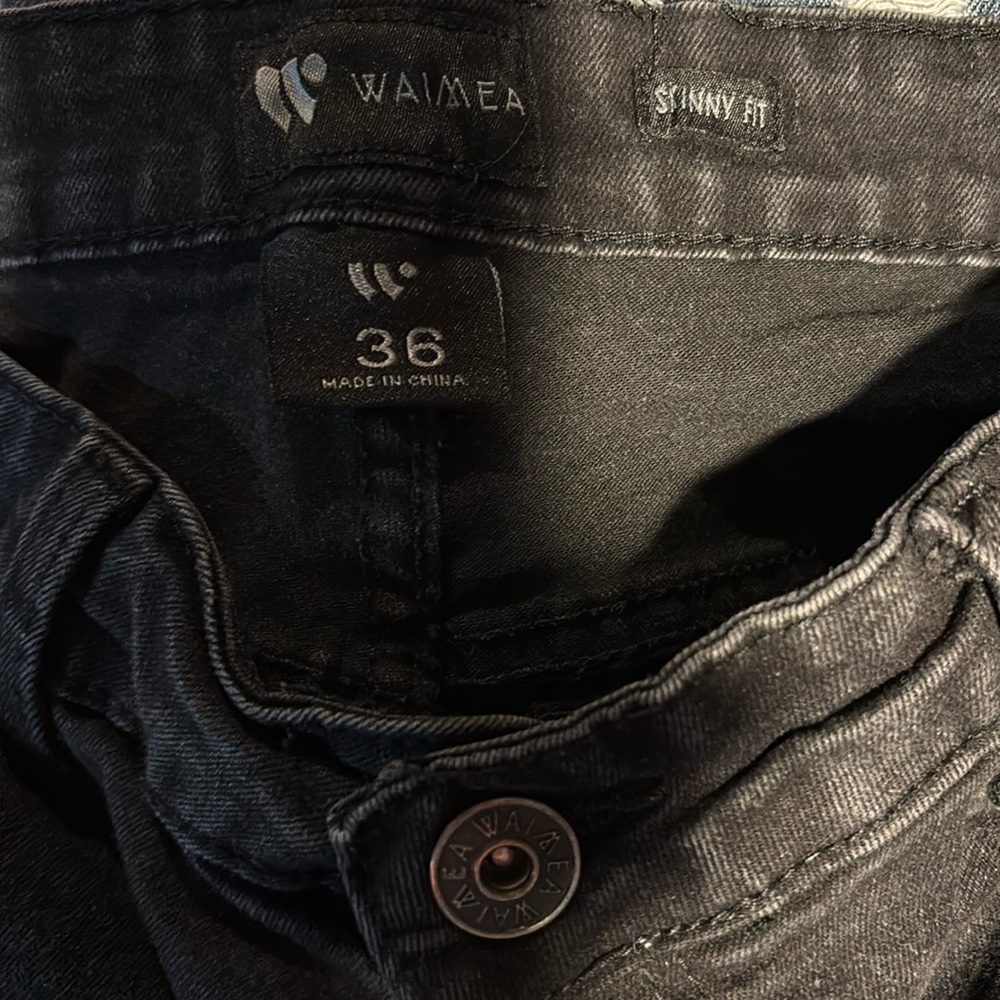 Men’s Black Distressed, WAIMEA Jean Shorts